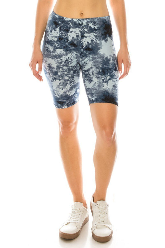 Oh My Blues Tie Dye Soft Biker Shorts